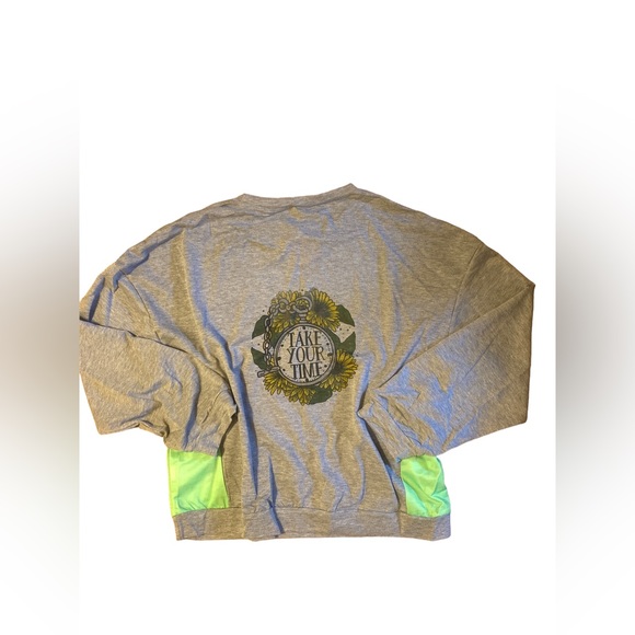 Take Your Time Mental Health graphic pullover raglan style sweatshirt XXL - Picture 5 of 8